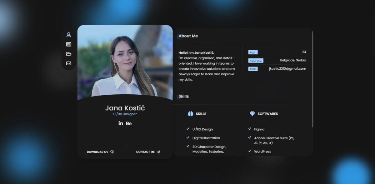 Jana Kostic   UI/UX Design & Digital Artist   Jana Kostic